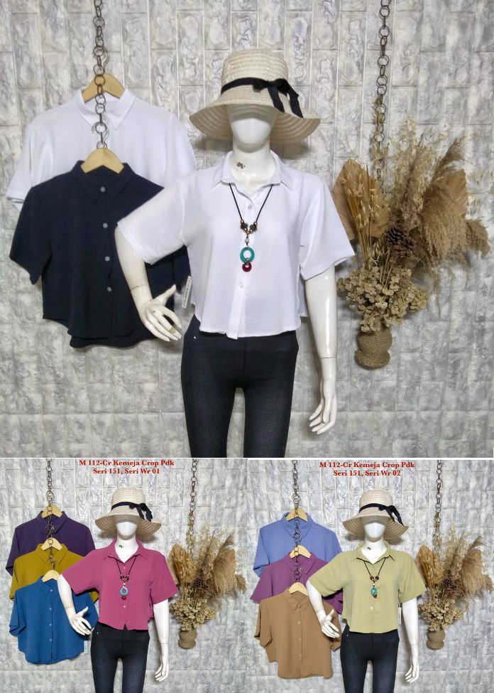 M 112-Cr Kemeja Crop Pdk