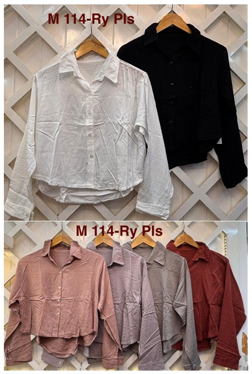 M 114-Ry Pls Kemeja Crop Pig