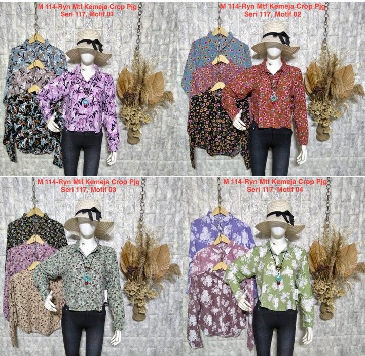 M 114-Ry Mtf Kemeja Crop Pjg
