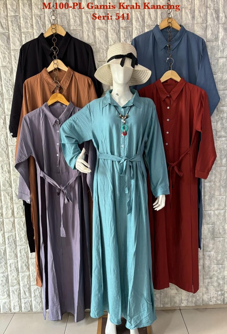 M 100-PL Gamis Krah Kancing