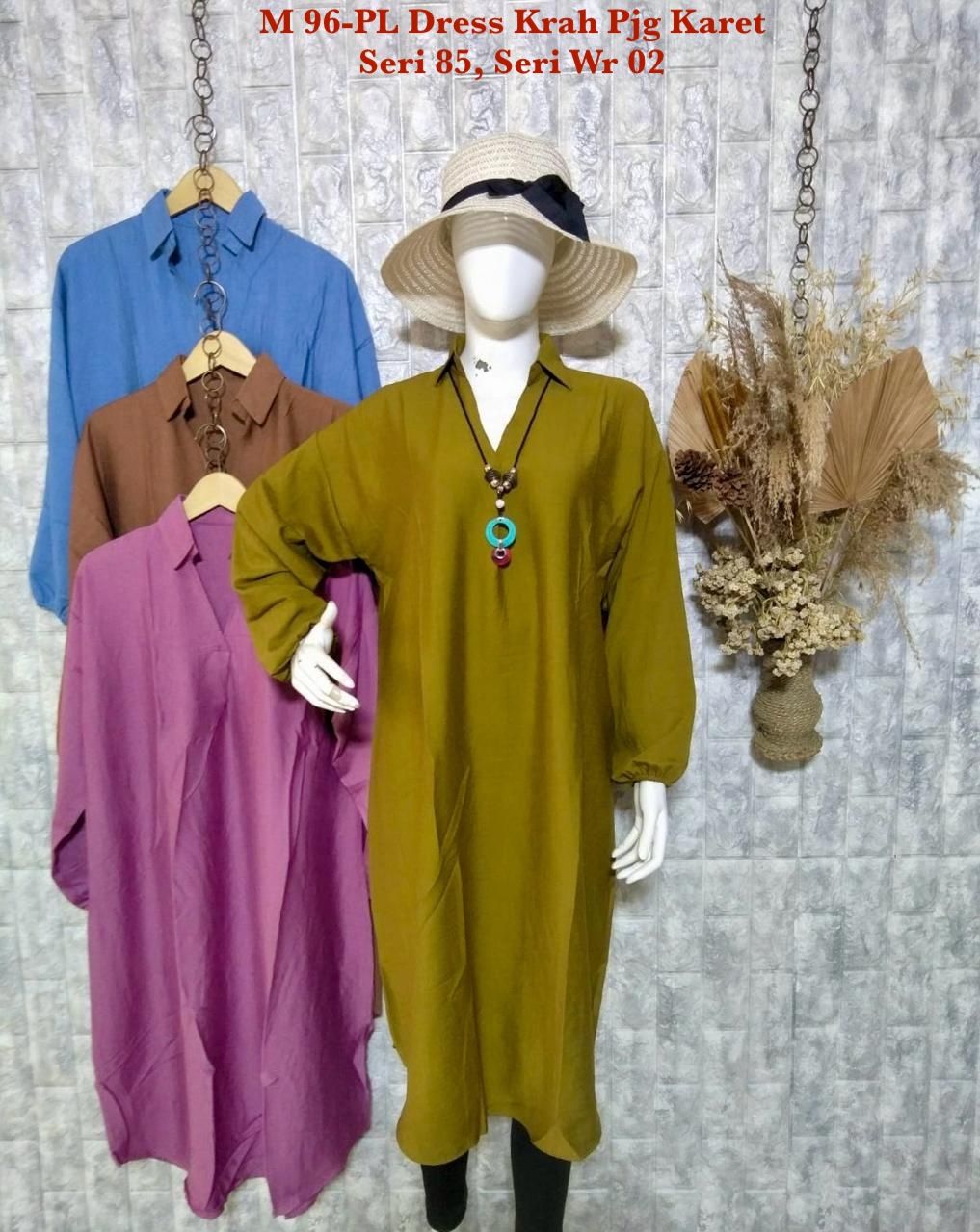 M 96-PL Dress Krah Pjg Karet